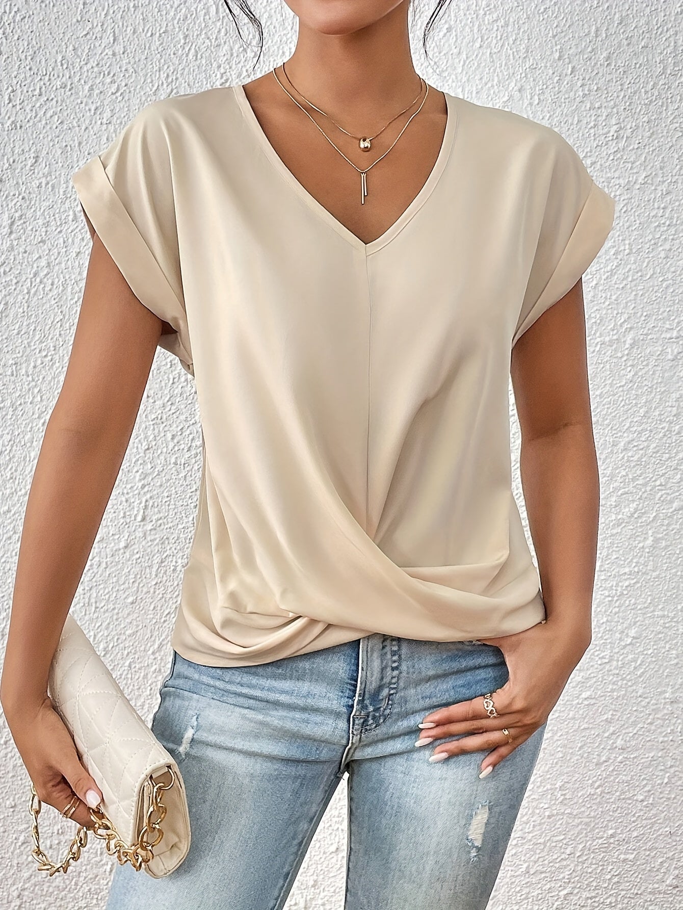 Tammana - T-Shirt With V Neckline