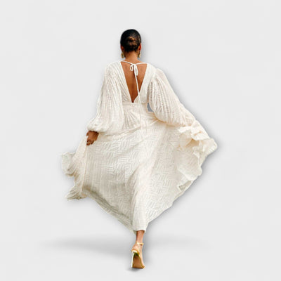 Elsa - Cream Maxi Dress by Allegory