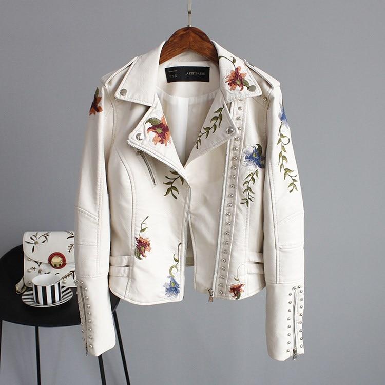 Hayden Ella | Stylish Embroidered Leather Jacket