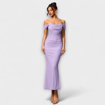 Ione - Off-Shoulder Ruched Bodycon Dress
