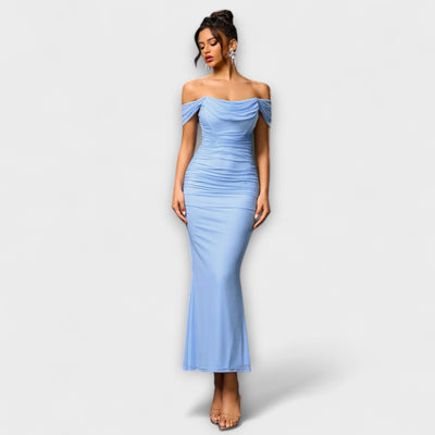 Ione - Off-Shoulder Ruched Bodycon Dress
