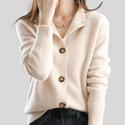 Talia | Retro-Style Cashmere Cardigan