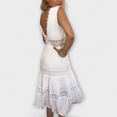 Aurélie - Elegant V-Neck Lace Dress