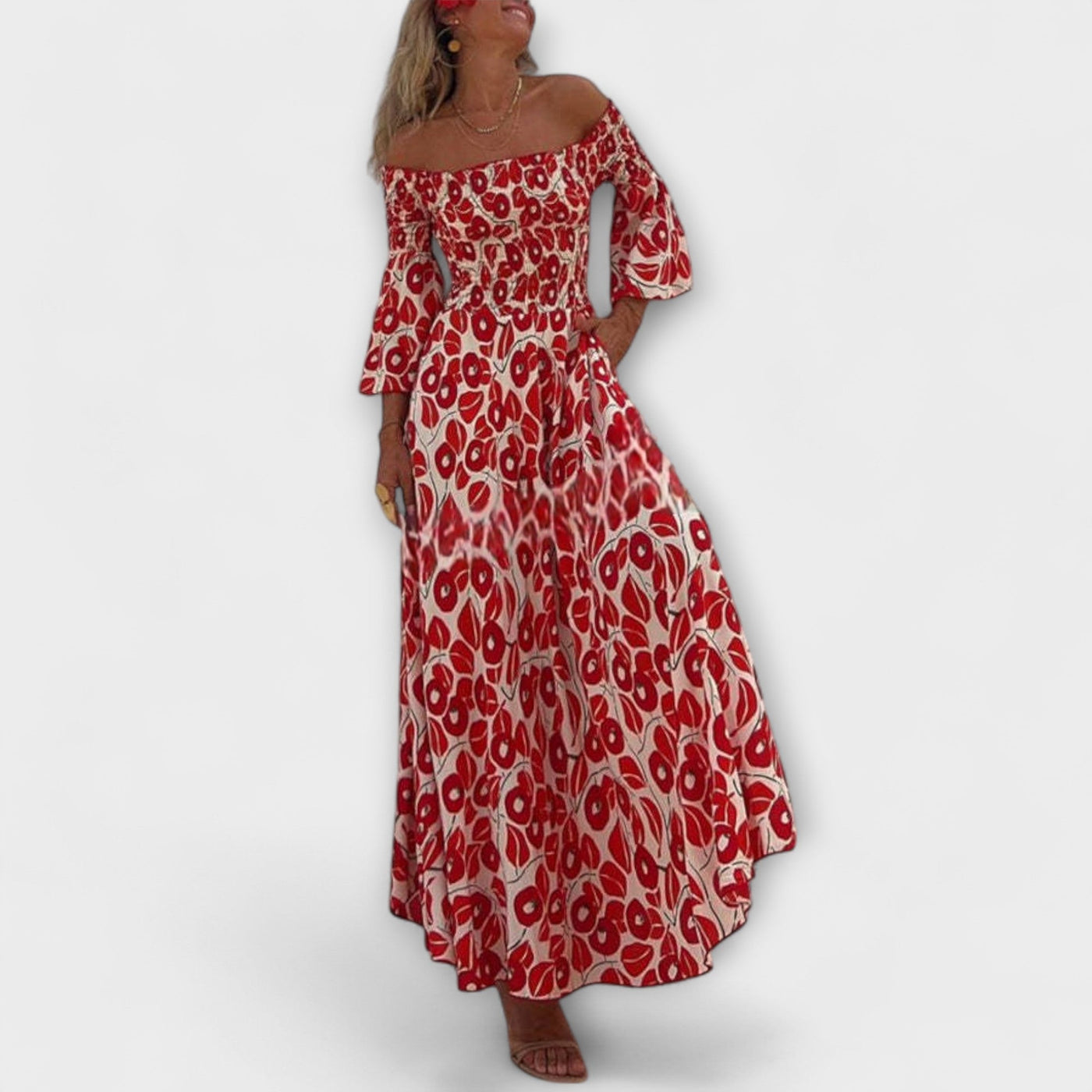 Sienna - Vacation-Ready Off-Shoulder Maxi Dress