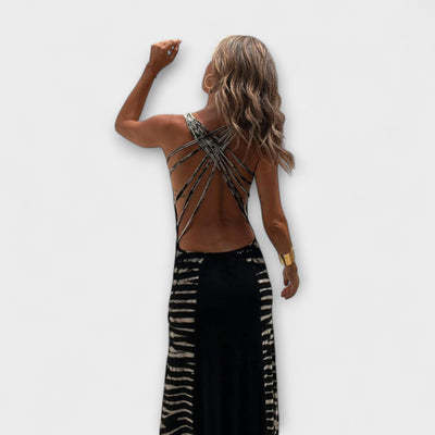 Livia - Maxi Dress with Starry Sky Tie-Dye