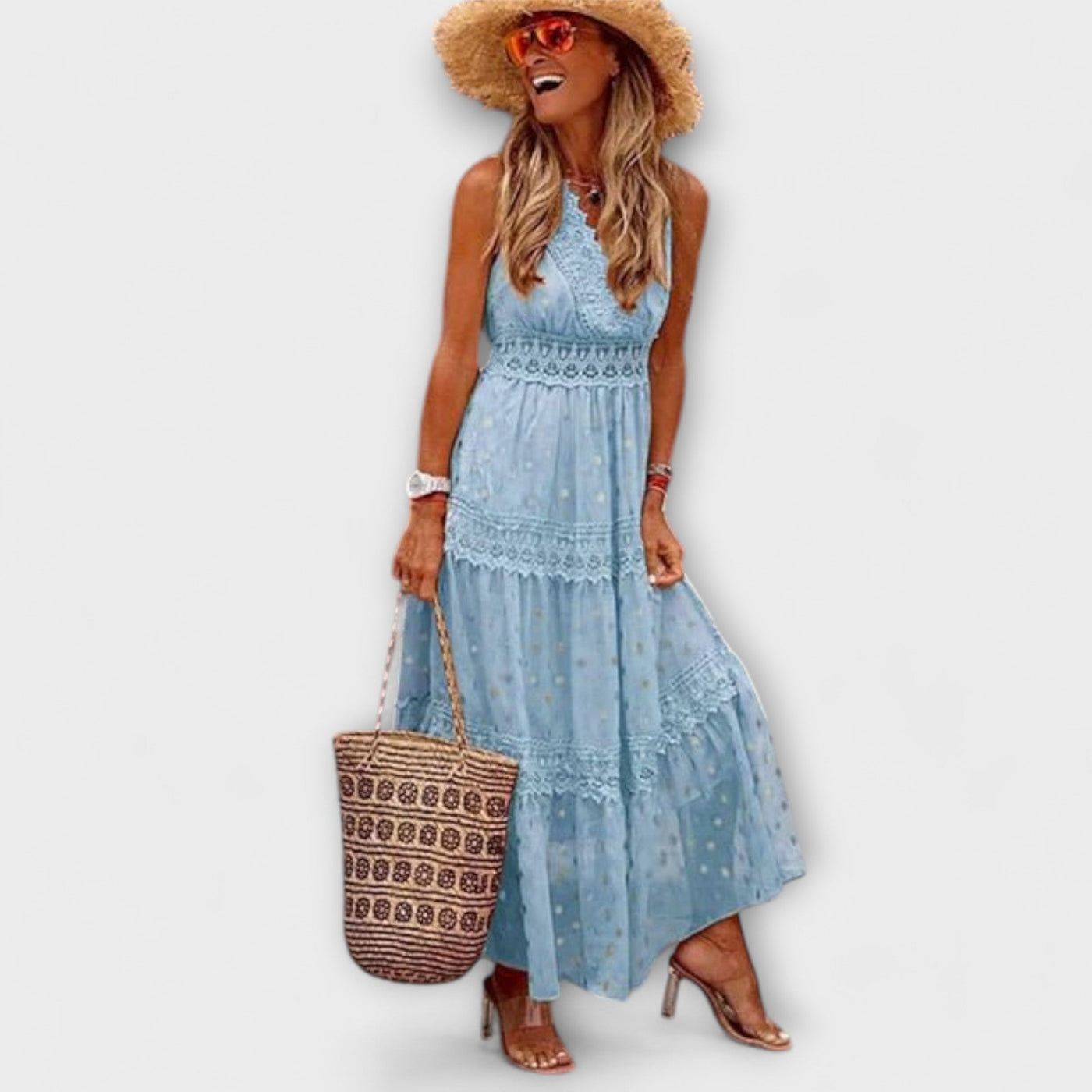 Lola - Maxi Dress with Boho Lace